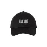 White Logo Black Dad Hat