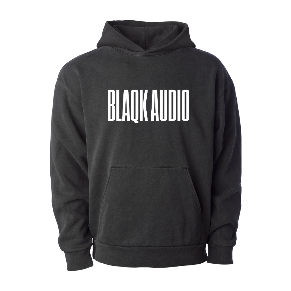 White Logo Black Hoodie