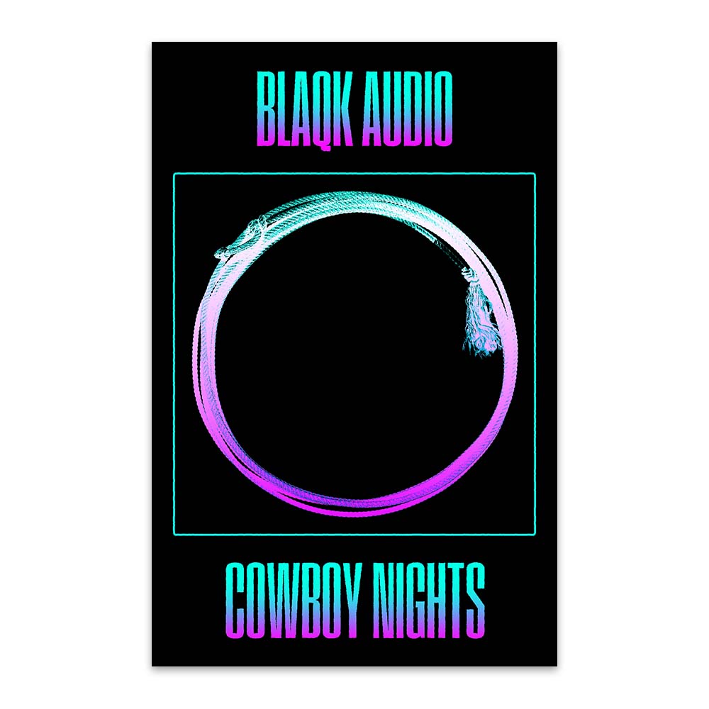 COWBOY NIGHTS BLACK LIGHT POSTER
